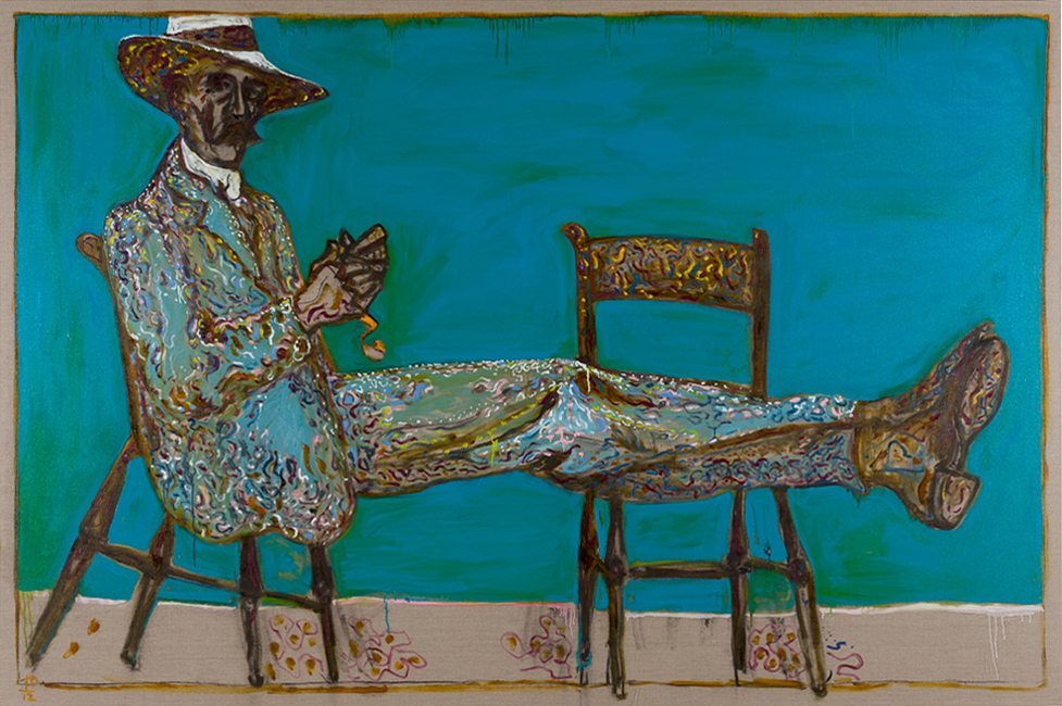 Man on Chairs (Orange Peeler)