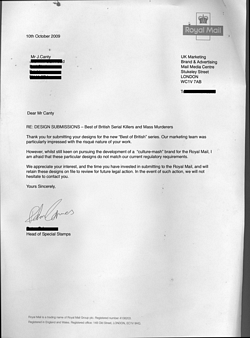 Best of British Mass Murderers and Serial Killers - Rejection Letter
