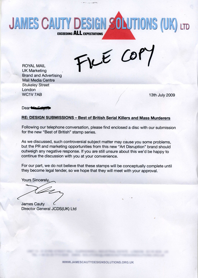 Best of British Mass Murderers and Serial Killers - Submission Letter