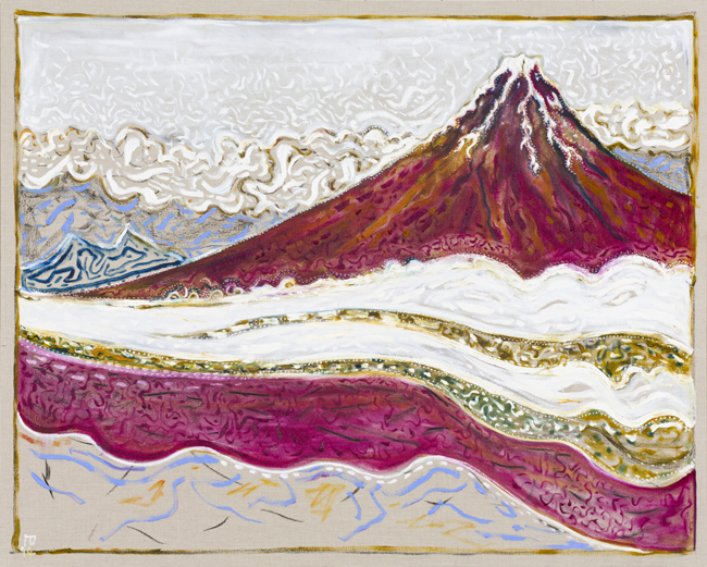 mount fuji with cloud, version