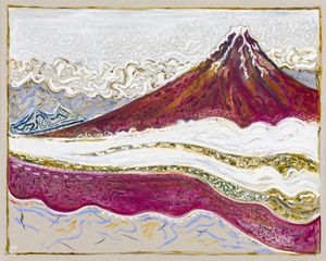 mount fuji with cloud, version