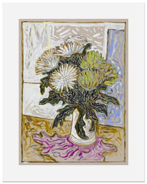 chrysanthemums reproduction print