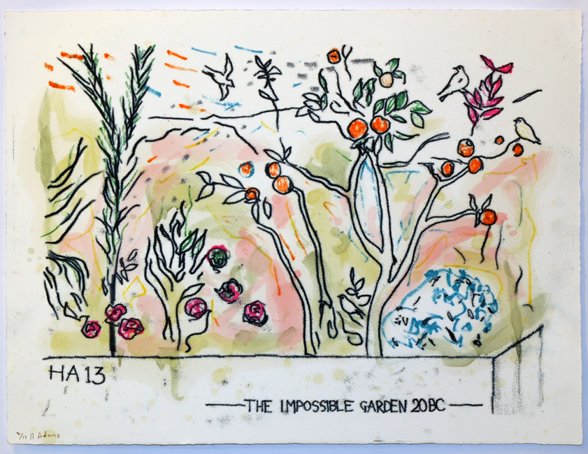 The Impossible Garden 20 BC - monoprint