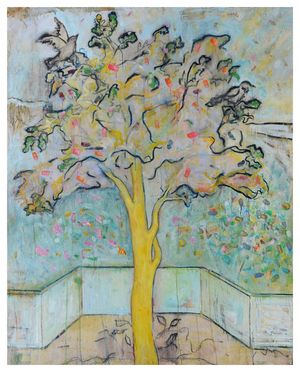 Young Oak Before the Impossible Garden