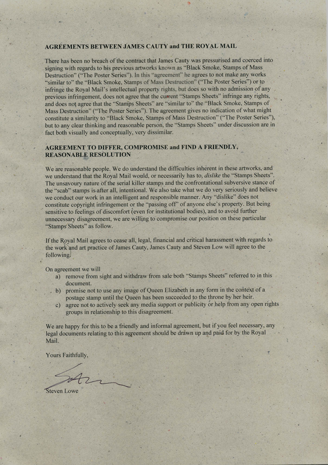 The Letter to the Royal Mail's Lawyers from L-13