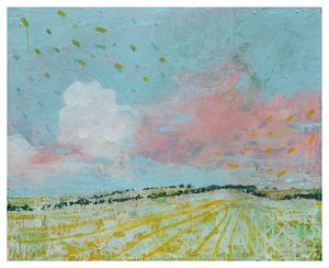 Pink Cloud Over Cultivated Land