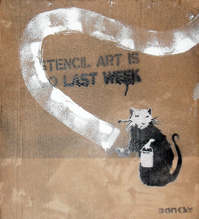 STENCIL ART IS SO LAST WEEK - Unique test proof 1of 4