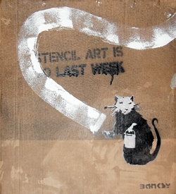 STENCIL ART IS SO LAST WEEK - Unique test proof 1of 4