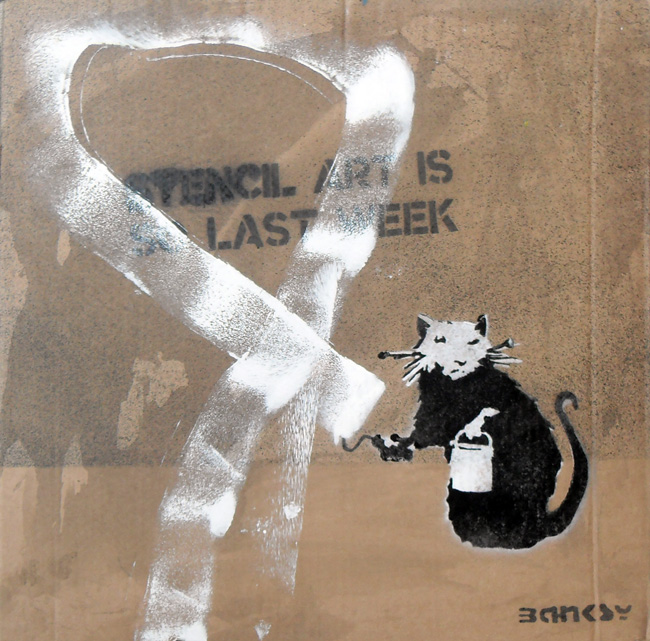 STENCIL ART IS SO LAST WEEK - Unique test proof 2 of 4