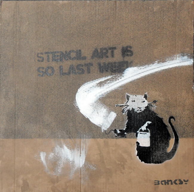 STENCIL ART IS SO LAST WEEK - Unique test proof 3 of 4