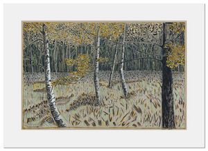 Billy Childish birch trees reproduction print