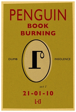 PENGUIN BOOK BURNING POSTER