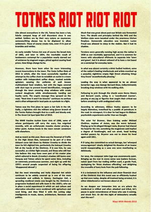 Click the image to read the RIOT in TOTNES pamphlet 