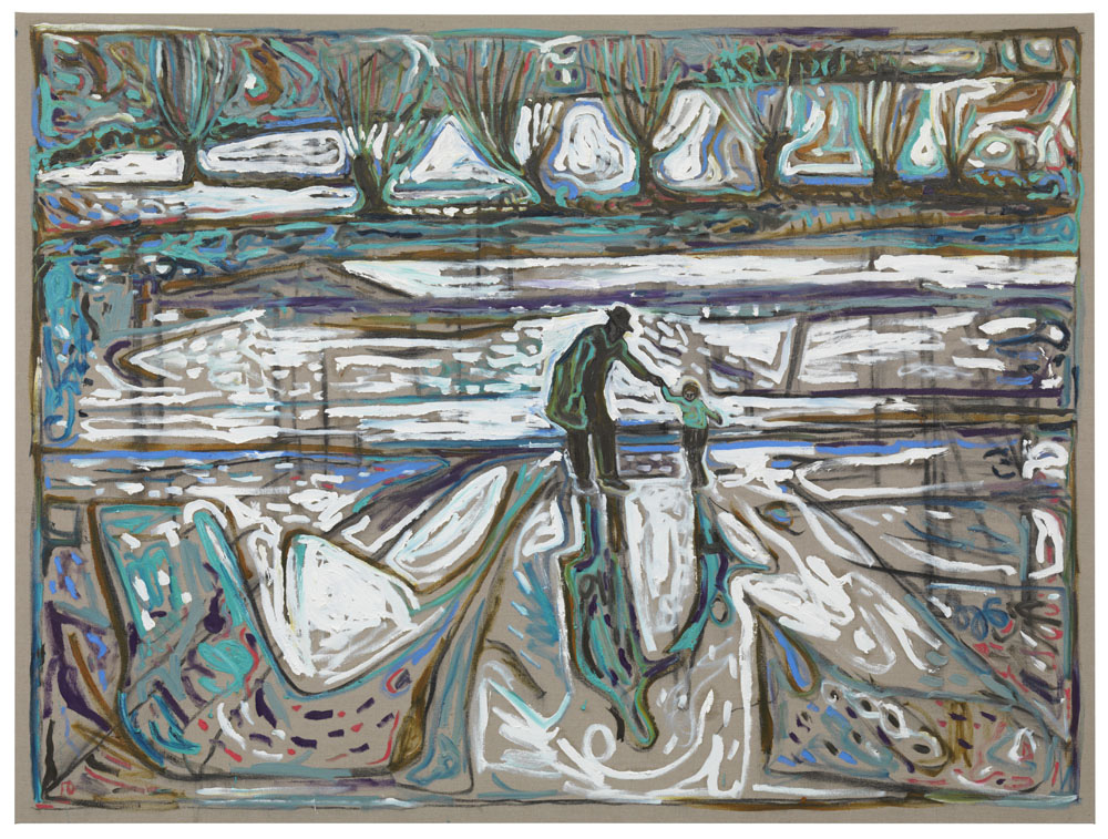 Fallada with Child on Frozen Lake