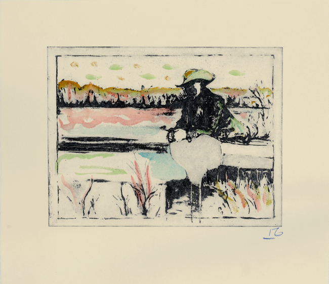 the river garden, Kroonstad 1901 Hand-coloured etching WITH FREE BOOKS