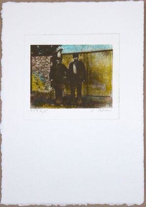 JACK LONDON / HARRY ADAMS Bert and the Author ready to pick Hops<</span>