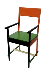 Neal Jones - (green/orange skipwood) Dining Chair