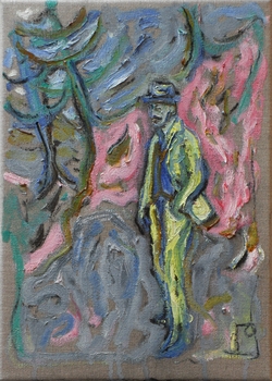 BILLY CHILDISH - Man with Trees (Study)