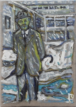 BILLY CHILDISH - Man with Umbrella (Study)