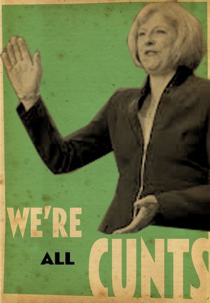 Billy Childish ART HATE BREXIT UNITY POSTERS: We're All CUNTS